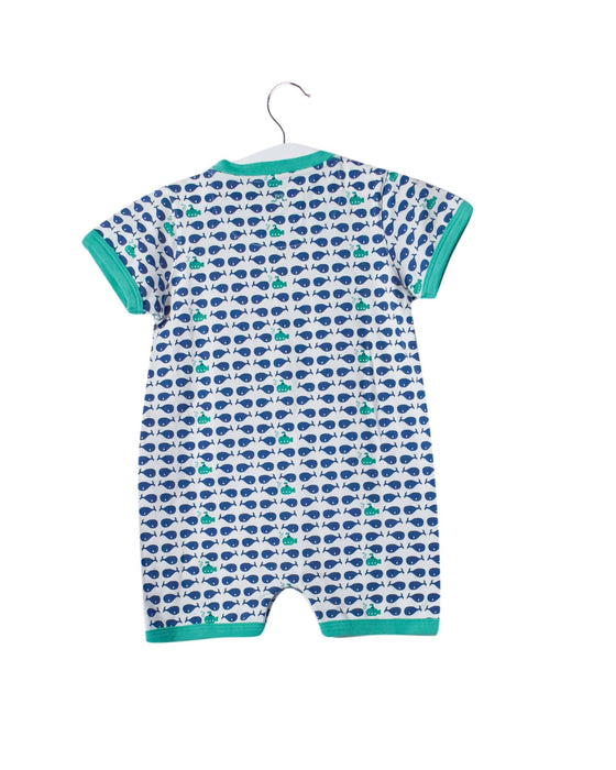 A Blue Rompers from Chateau de Sable in size 3-6M for boy. (Back View)