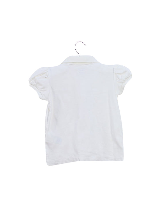 A White Short Sleeve Polos from Ralph Lauren in size 12-18M for girl. (Back View)