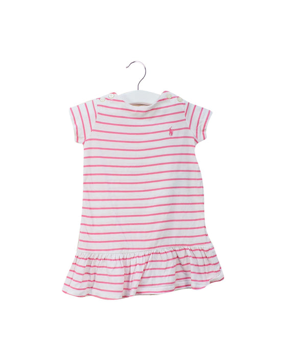 A Pink Short Sleeve Dresses from Ralph Lauren in size 6-12M for girl. (Front View)