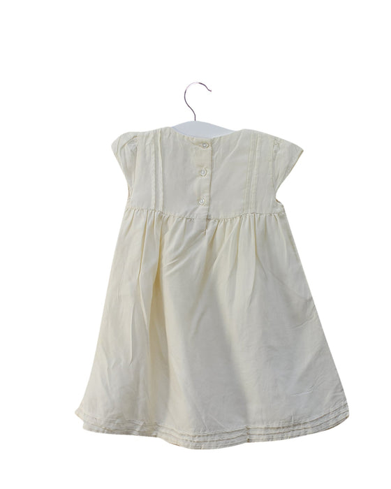 A Yellow Short Sleeve Dresses from The Little White Company in size 6-12M for girl. (Back View)