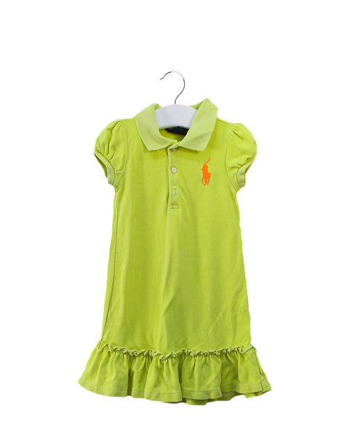 A Green Short Sleeve Dresses from Ralph Lauren in size 6-12M for girl. (Front View)