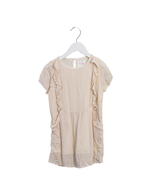 A Ivory Short Sleeve Dresses from Sunset Limonade in size 4T for girl. (Front View)