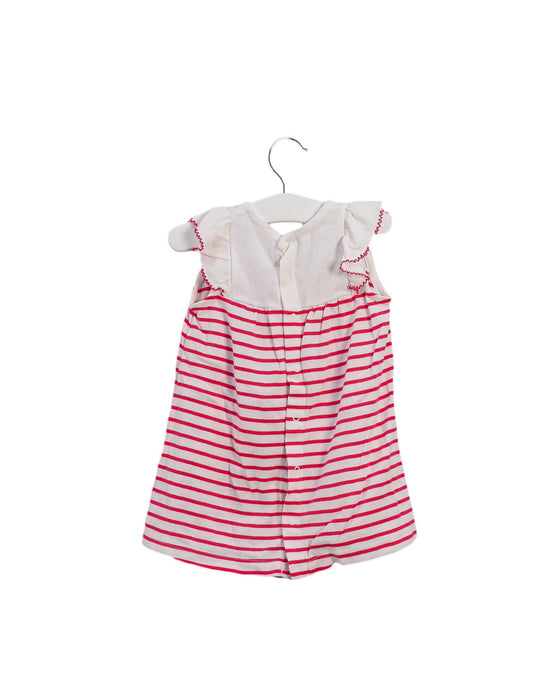 A Pink Sleeveless Dresses from Petit Bateau in size 3-6M for girl. (Back View)