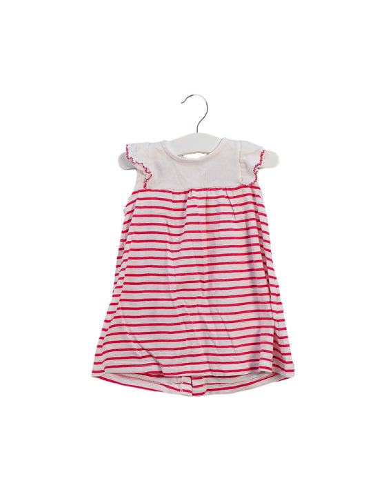 A Pink Sleeveless Dresses from Petit Bateau in size 3-6M for girl. (Front View)