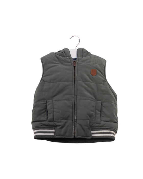 A Grey Outerwear Vests from Jacadi in size 12-18M for boy. (Front View)