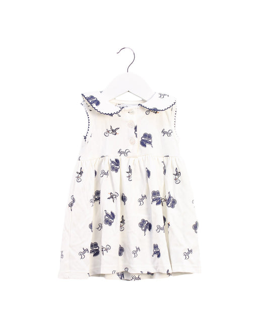 A White Sleeveless Dresses from Rachel Riley in size 6-12M for girl. (Front View)