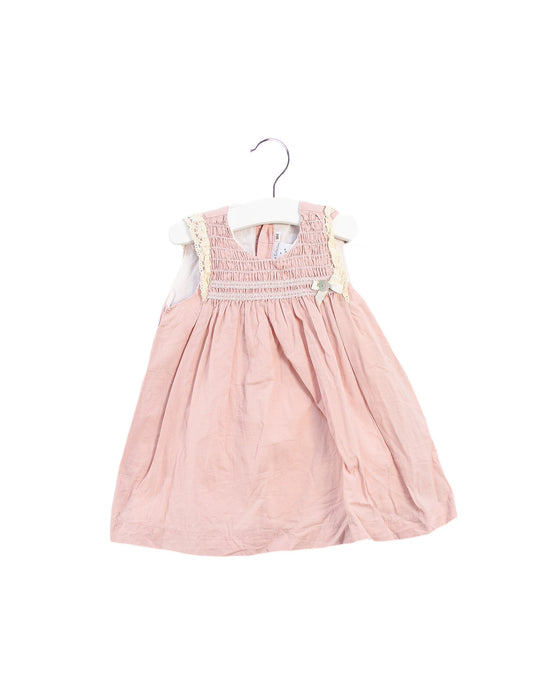 A Pink Sleeveless Dresses from Rachel Riley in size 6-12M for girl. (Front View)