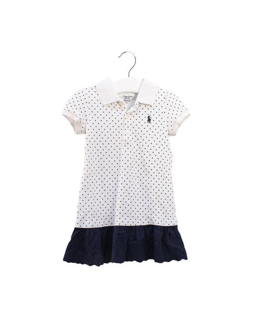 A White Short Sleeve Dresses from Ralph Lauren in size 12-18M for girl. (Front View)