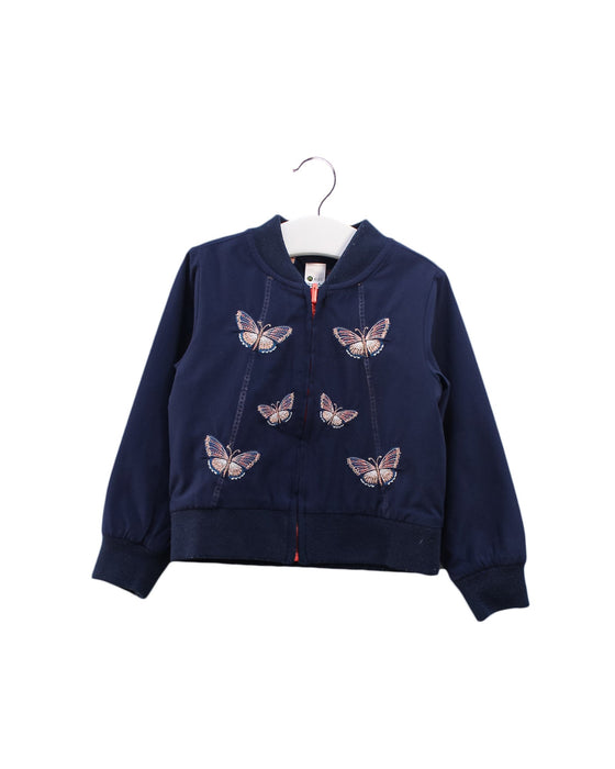 A Navy Lightweight Jackets from PL Kids in size 2T for girl. (Front View)