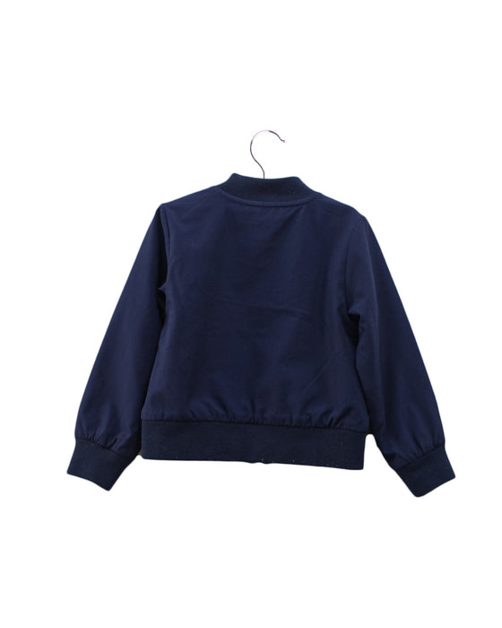 A Navy Lightweight Jackets from PL Kids in size 2T for girl. (Back View)