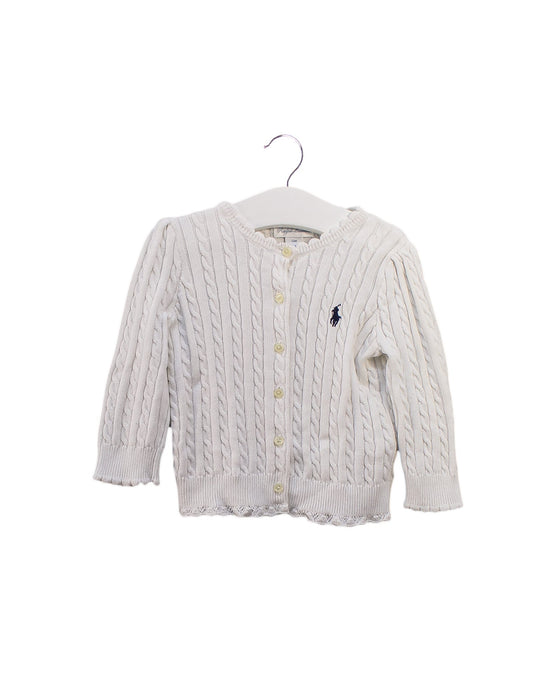 A White Cardigans from Ralph Lauren in size 6-12M for girl. (Front View)