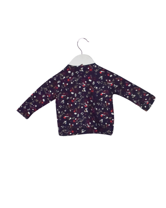 A Black Cardigans from Petit Bateau in size 12-18M for girl. (Back View)