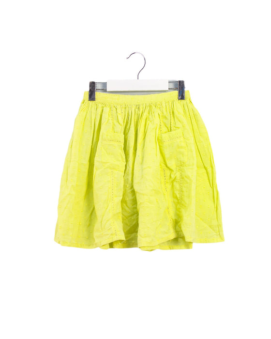 A Yellow Short Skirts from Velveteen in size 6T for girl. (Front View)