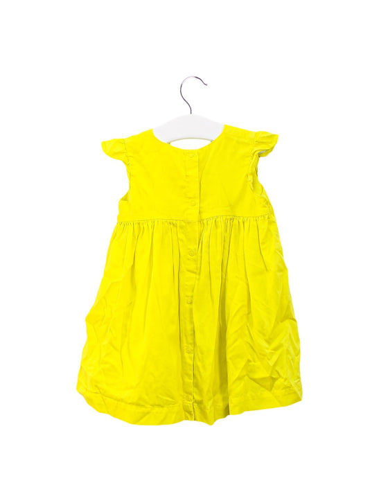 A Yellow Sleeveless Dresses from Petit Bateau in size 12-18M for girl. (Back View)