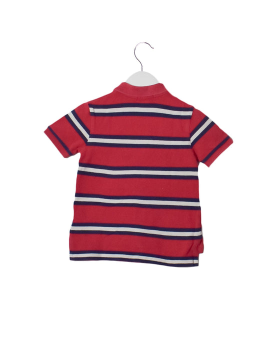 A Red Short Sleeve Polos from Polo Ralph Lauren in size 3T for boy. (Back View)