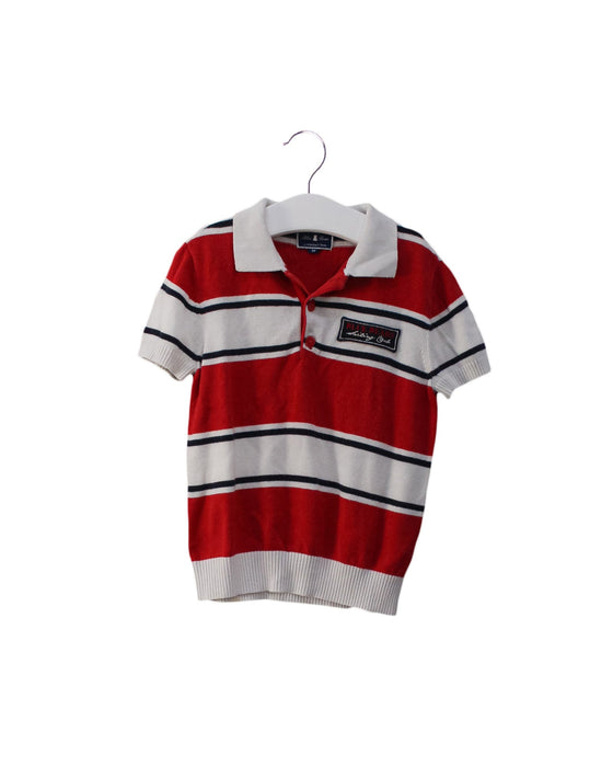 A Red Short Sleeve Polos from Nicholas & Bears in size 2T for boy. (Front View)