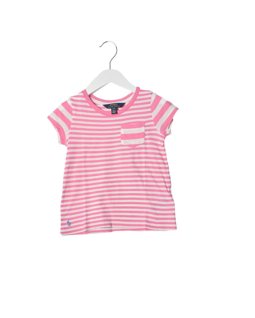 A Pink Short Sleeve T Shirts from Polo Ralph Lauren in size 4T for girl. (Front View)