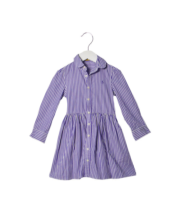 A White Long Sleeve Dresses from Polo Ralph Lauren in size 4T for girl. (Front View)