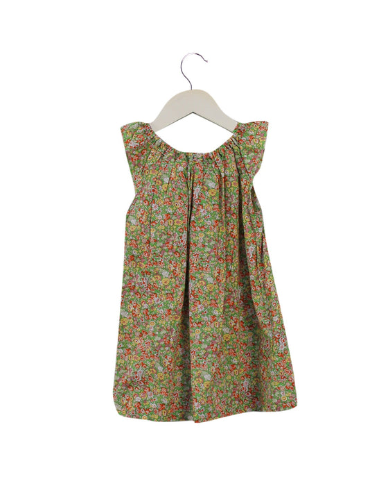 A Green Short Sleeve Dresses from Bonpoint in size 3T for girl. (Back View)