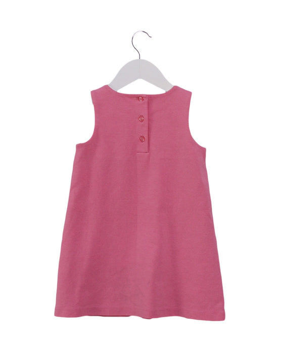 A Pink Sleeveless Dresses from Janie & Jack in size 2T for girl. (Back View)