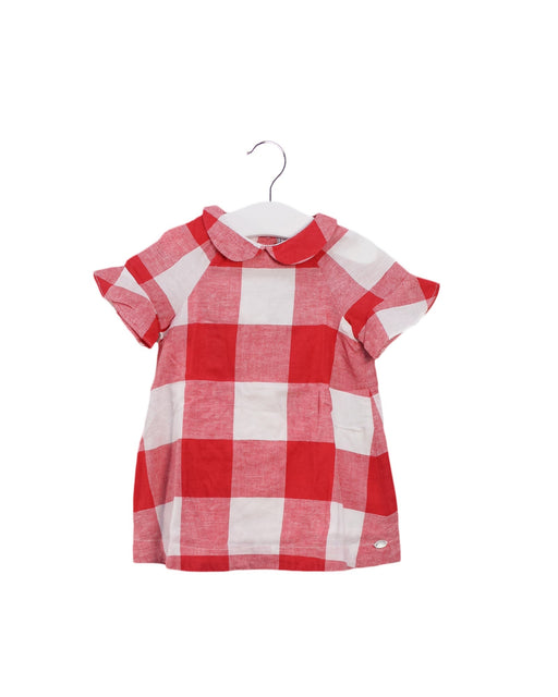 A Red Short Sleeve Dresses from Tartine et Chocolat in size 6-12M for girl. (Front View)