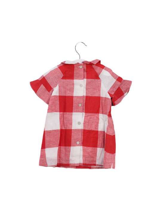 A Red Short Sleeve Dresses from Tartine et Chocolat in size 6-12M for girl. (Back View)