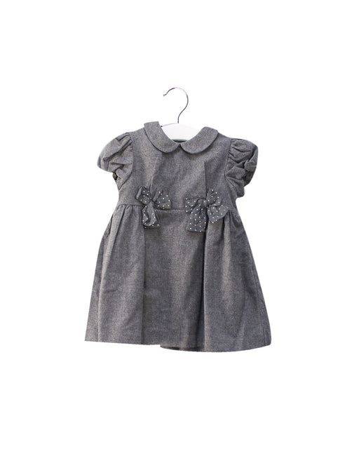 A Grey Short Sleeve Dresses from Il Gufo in size 6-12M for girl. (Front View)