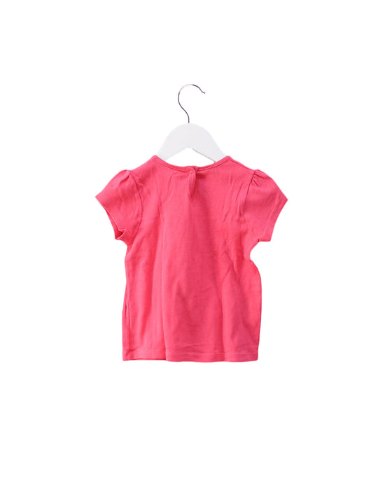 A Pink Short Sleeve Tops from Petit Bateau in size 3T for girl. (Back View)