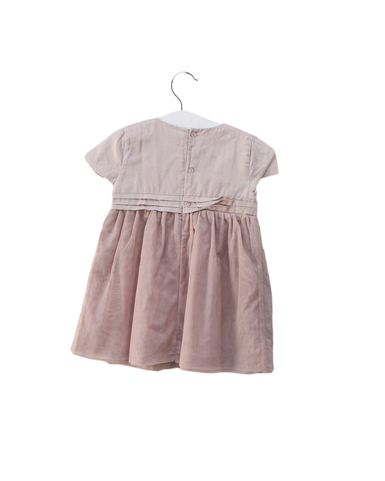 A Pink Short Sleeve Dresses from The Little White Company in size 6-12M for girl. (Back View)