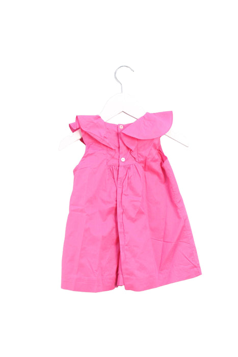 A Pink Sleeveless Dresses from Jacadi in size 6-12M for girl. (Back View)