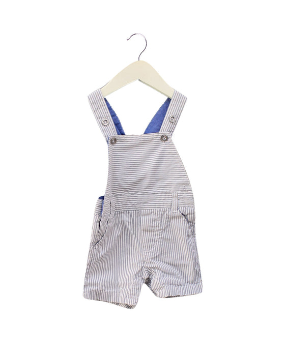 A Blue Overall Shorts from Jacadi in size 6-12M for boy. (Front View)