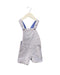 A Blue Overall Shorts from Jacadi in size 6-12M for boy. (Front View)