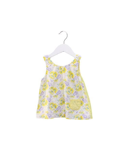 A Yellow Sleeveless Tops from Ragmart in size 18-24M for girl. (Front View)