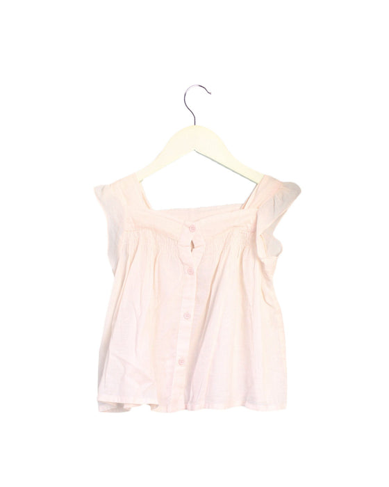 A Pink Sleeveless Tops from Bonton in size 12-18M for girl. (Back View)