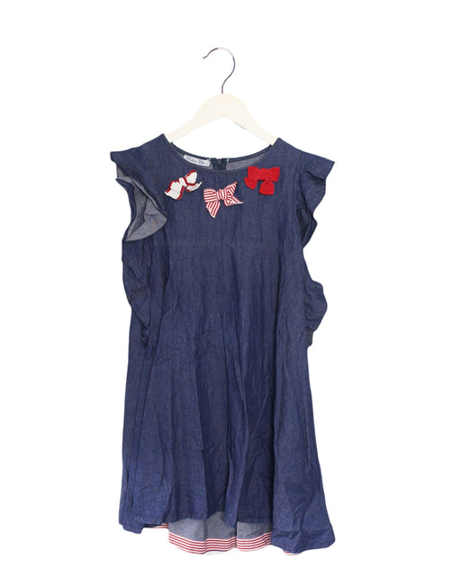 A Navy Sleeveless Dresses from Balloon Chic in size 10Y for girl. (Front View)