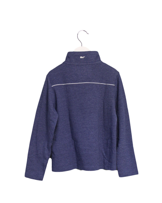 A Navy Zippered Sweatshirts from Vineyard Vines in size 6T for girl. (Back View)