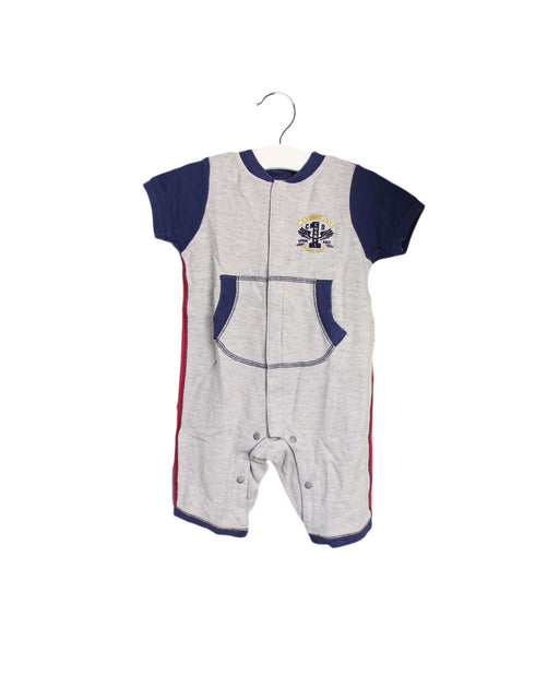 A Grey Short Sleeve Rompers from Chickeeduck in size 6-12M for boy. (Front View)