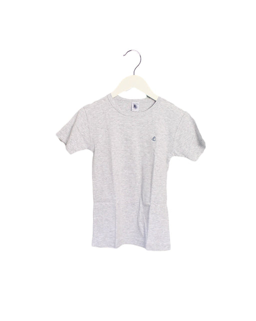 A Grey Short Sleeve T Shirts from Petit Bateau in size 10Y for boy. (Front View)