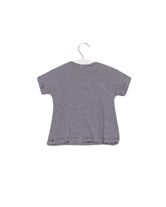 A Black Short Sleeve Tops from Petit Bateau in size 12-18M for girl. (Back View)