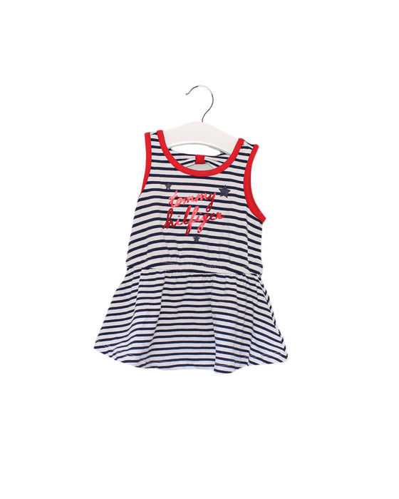 A Navy Sleeveless Dresses from Tommy Hilfiger in size 6-12M for girl. (Front View)