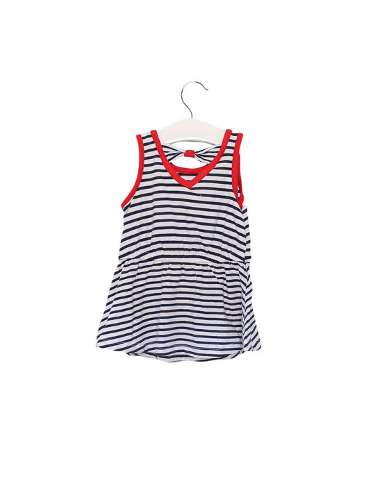 A Navy Sleeveless Dresses from Tommy Hilfiger in size 6-12M for girl. (Back View)