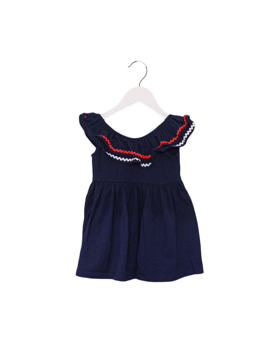 A Navy Sleeveless Dresses from Janie & Jack in size 12-18M for girl. (Front View)