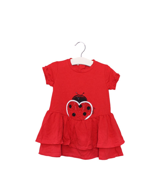 A Red Short Sleeve Dresses from Liu Jo in size 6-12M for girl. (Front View)