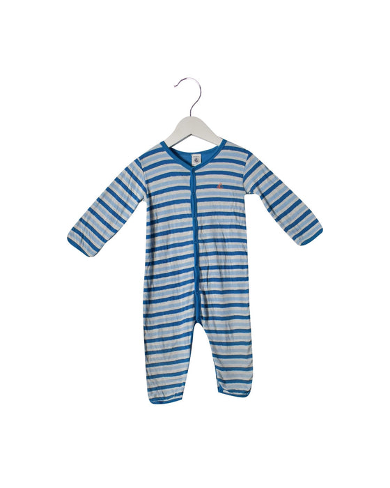 A Blue Long Sleeve Jumpsuits from Petit Bateau in size 18-24M for boy. (Front View)