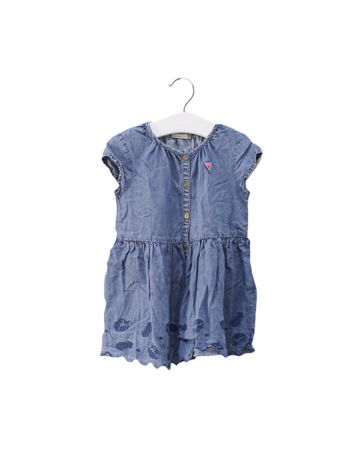 A Blue Short Sleeve Dresses from Catimini in size 2T for girl. (Front View)