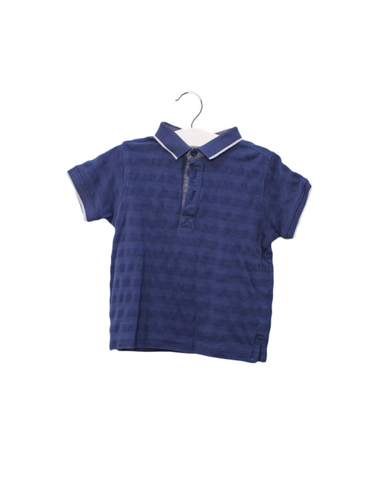 A Navy Short Sleeve Polos from Cadet Rousselle in size 12-18M for boy. (Front View)