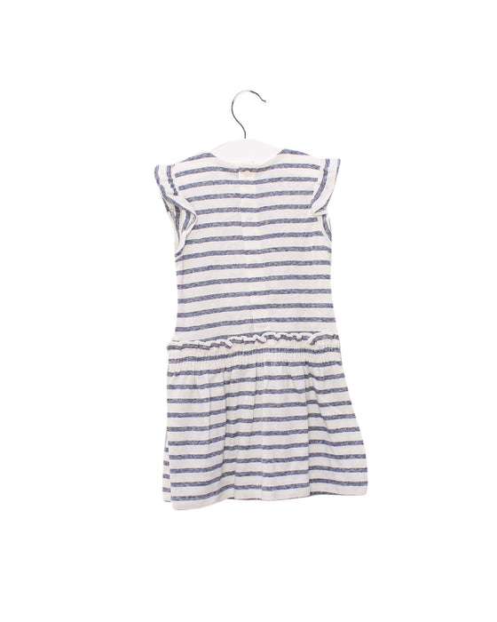 A White Short Sleeve Dresses from Petit Bateau in size 12-18M for girl. (Back View)