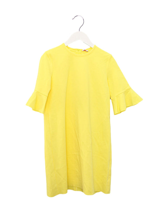 A Yellow Short Sleeve Dresses from Il Gufo in size 10Y for girl. (Front View)