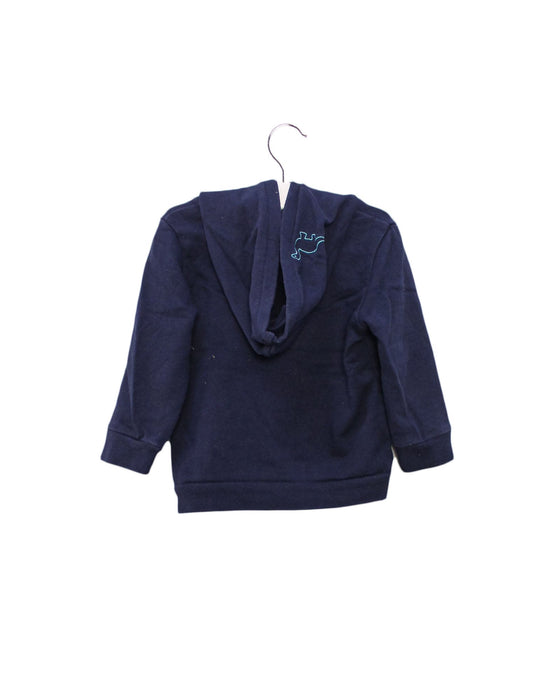 A Navy Hooded Sweatshirts from Country Road in size 12-18M for boy. (Back View)