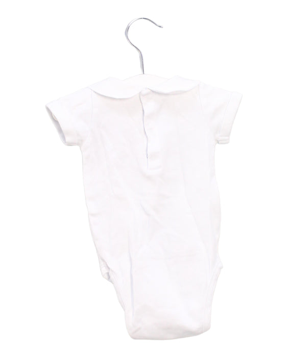 A White Short Sleeve Bodysuits from Jacadi in size 3-6M for girl. (Back View)